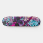 Ruby en Sapphire Crystal Geode Abstract Skateboard (Horizontaal)