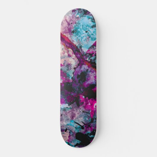 Ruby en Sapphire Crystal Geode Abstract Skateboard (Voorkant)