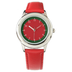 Ruby en smaragdkleurig horloge
