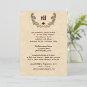 Ruby et or Monogramme Invitation gothique (Debout devant)