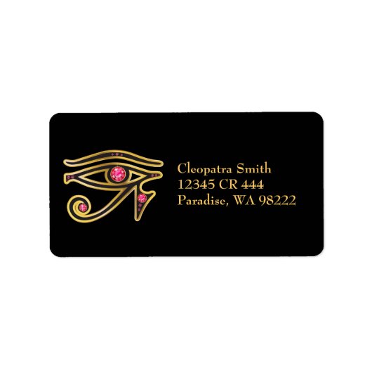 Ruby Eye of Ra in Gold Etiket (Voorkant)