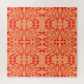 Ruby Floral: Geometrisch patroon. Legpuzzel (Horizontaal)
