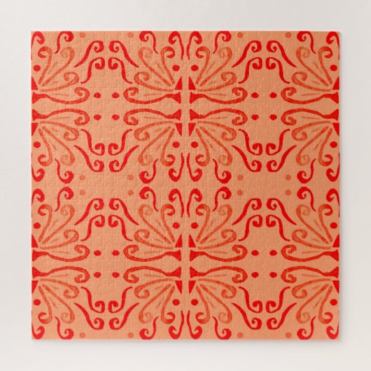 Ruby Floral: Geometrisch patroon. Legpuzzel (Verticaal)