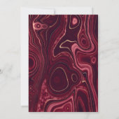 Ruby Garnet en Goud Agate Gereduceerde Uitnodiging (Achterkant)