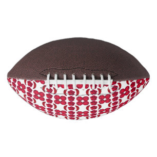 Ruby Gemstone Art, Red American Football