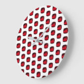 Ruby Gemstone Pattern, juli Birthstone Large Clock Grote Klok (Hoek)