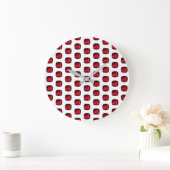 Ruby Gemstone Pattern, juli Birthstone Large Clock Grote Klok (Huis)