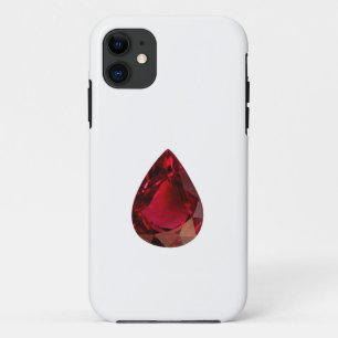 Ruby Gemstone Pear vorm iPhone 11 Hoesje