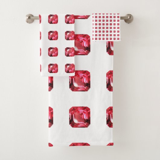 Ruby Gemstone Pink Bad Handdoek (Insitu)
