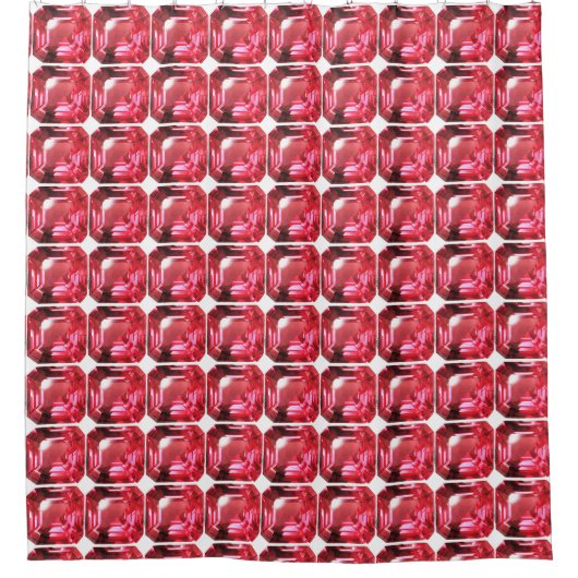 Ruby Gemstone Pink Douchegordijn (Voorkant)