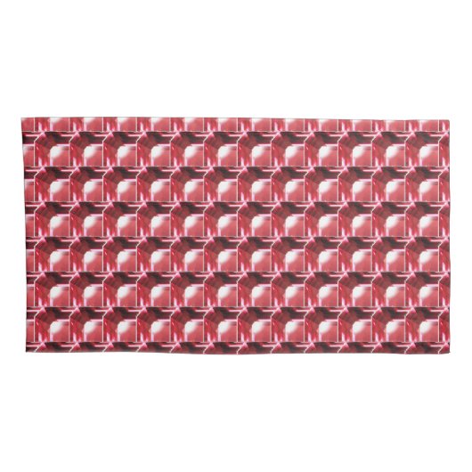 Ruby Gemstone Pink Kussensloop (Achterkant-Rechts)