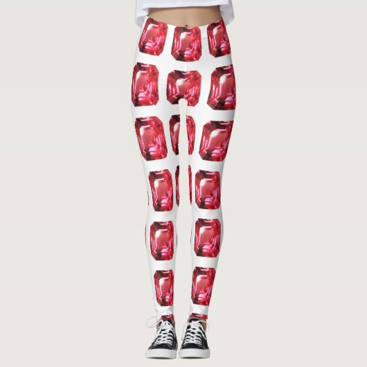 Ruby Gemstone Pink Leggings (Voorkant)