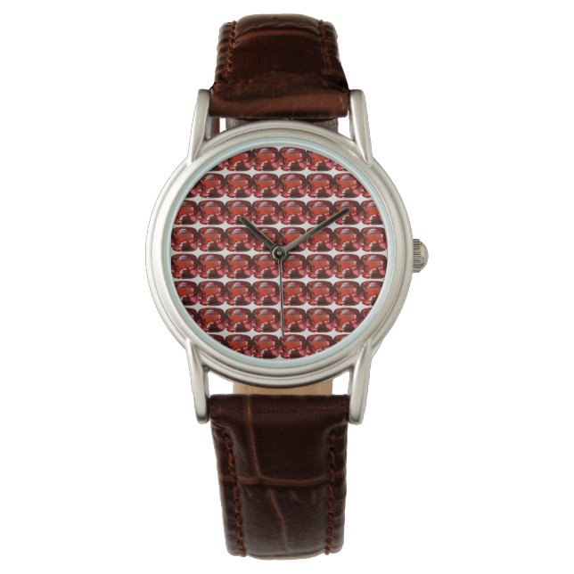 Ruby Gemstone Red Horloge (Voorkant)