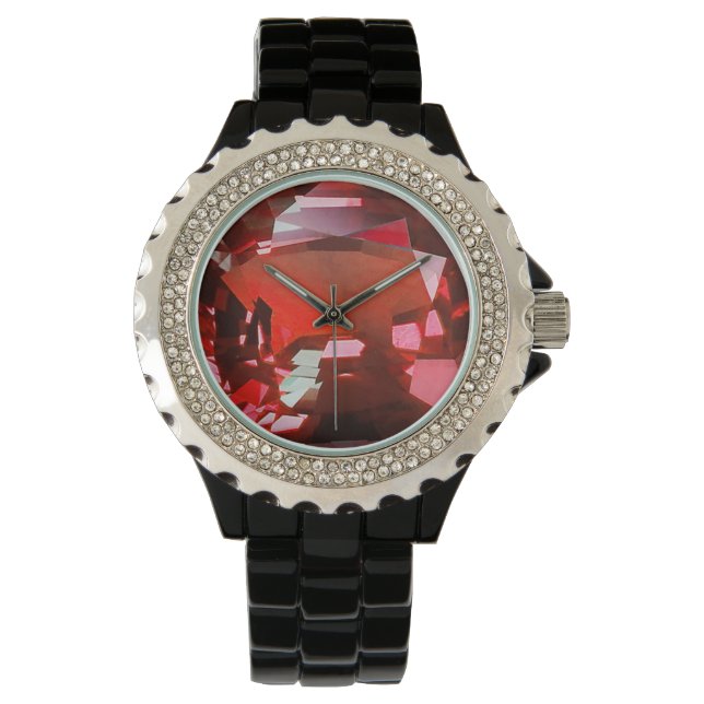 Ruby Gemstone Red Horloge (Voorkant)