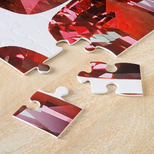 Ruby Gemstone Red Legpuzzel (Zijkant)