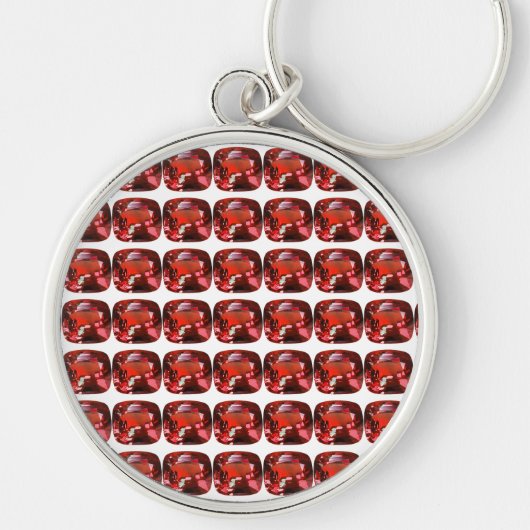 Ruby Gemstone Red Sleutelhanger (Voorkant)