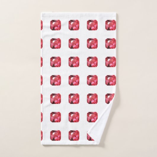 Ruby Gemstone rose (Serviette à main)