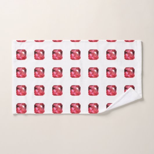 Ruby Gemstone rose (Serviette à main)