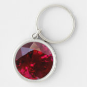Ruby Gemstone Sleutelhanger (Voorkant)
