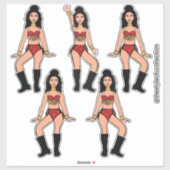 Ruby Gold Fringe Dancer #3A Sticker (Vel)
