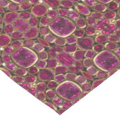 Ruby Gold Gemstone Pattern Elegant Chic Lange Tafelloper (Hoek)