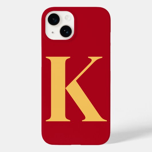 Ruby Gold Initiaal gepersonaliseerd monogram ontwe Case-Mate iPhone Case (Achterkant)