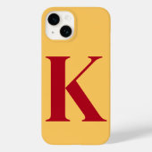 Ruby Gold Initiaal gepersonaliseerd monogram ontwe Case-Mate iPhone Case (Achterkant)