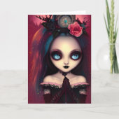 Ruby Gothic Illustration Kerstmis Kaart (Voorkant)