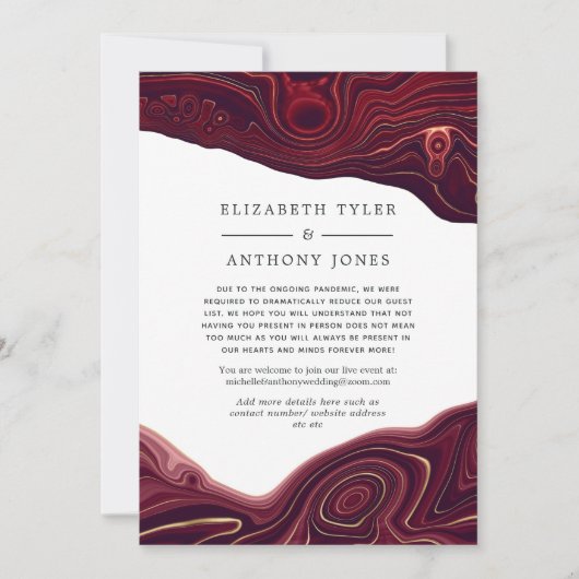 Ruby Granaat en Goud Agaat Beperkte Gastlijst Aankondiging (Voorkant)