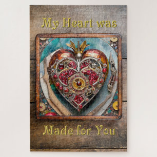 Ruby Granaatappel Hart Steampunk Serie Legpuzzel