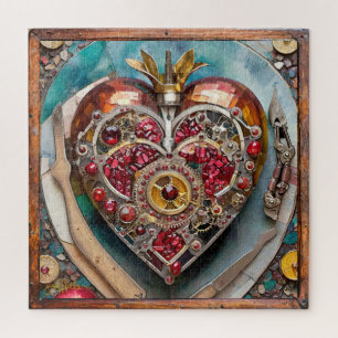 Ruby Granaatappel Hart Steampunk Serie Legpuzzel