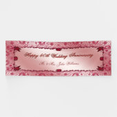 Ruby Happy 40th Wedding Jubileum Banner (Horizontaal)