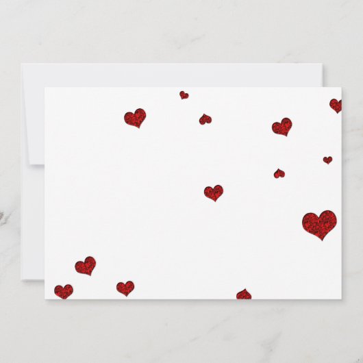 Ruby Heart Confetti Vrijgezellenfeest Kaart (Achterkant)