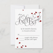 Ruby Heart Confetti Wedding RSVP (Devant)