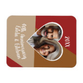 Ruby Heart Custom Foto Jubileum Keepsake Magneet (Horizontaal)