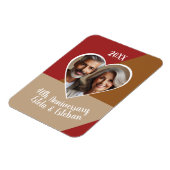 Ruby Heart Custom Foto Jubileum Keepsake Magneet (Linkerzijde)