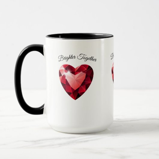 Ruby Heart Love Mug – Elegant Valentine Gift Mok (Links)