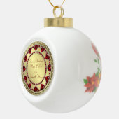 Ruby Heart Or Ornement en céramique de Noël (Droite)