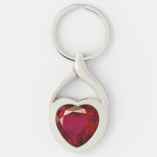 Ruby Heart Sleutelhanger (Voorkant)