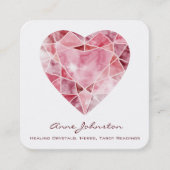 Ruby Heart Square Visitekaartje (Voorkant)