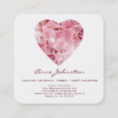 Ruby Heart Square Visitekaartje (Achterkant)