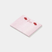 Ruby Hearts Love Post-It Notes (Schuin)