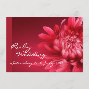 Ruby huwelijksfeest uitnodiging 40ste