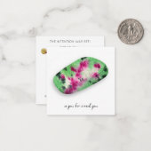 *~* RUBY IN ZOICITE Gemstone AP64 Carte à note pla (Devant/Arrière en situation)