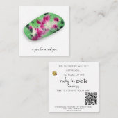 *~* RUBY IN ZOICITE Gemstone AP64 Carte à note pla (Devant / Derrière)