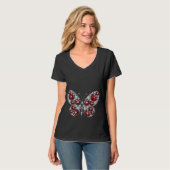 Ruby Jewels Rhinestone Vlinder Dames Top (Voorkant volledig)
