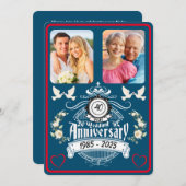 Ruby Jubilee 2 Foto 40e Jubileum Uitnodiging (Voorkant / Achterkant)