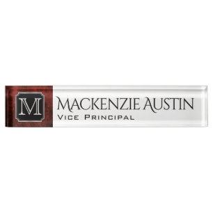 Ruby Kantoor   Custom Scarlet Granaat Crimson Red  Naambordje