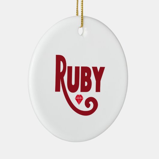 Ruby Keramisch Ornament (Rechts)