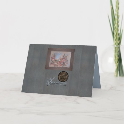 Ruby Kinglet Bird Kaart (Achterkant)